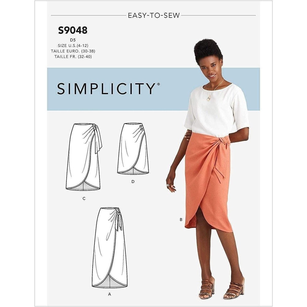 Simplicity Sewing Pattern 10430 90480 Misses Sarong Skirt Size 14-22‎